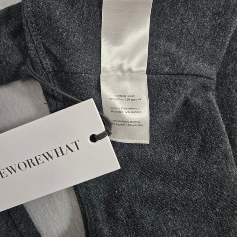 Weworewhat Bandeau Bralette Top Cotton Jersey Dark Heather Grey Size L - Picture 6 of 8